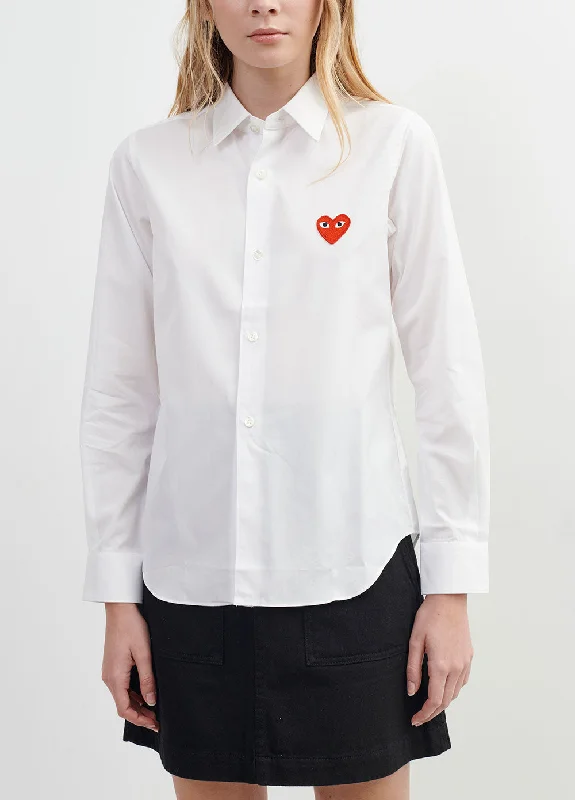 B001 Red Heart Classic Shirt Cozy Loose Fit Short Sleeve