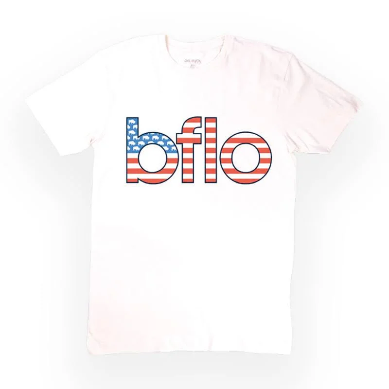 BFLO With Flag Design UV Color Changing Short Sleeve Shirt Elegant Draped Short Sleeve