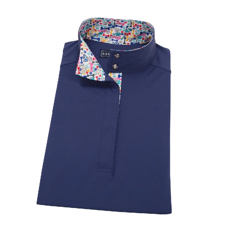 Essex Classics Ladies Danny & Ron’s “Dusk” Navy Performance Show Shirt Cozy Summer Short Shirt