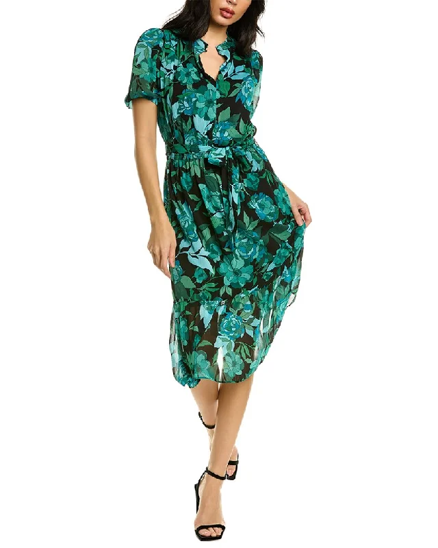 London Times Floral Midi Dress Comfortable Adjustable Strap Midi Dress