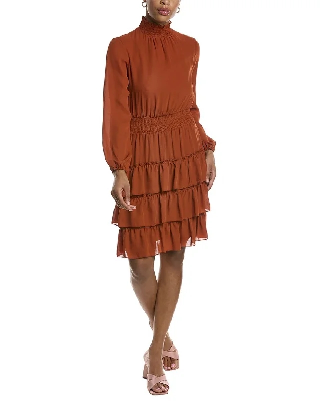 Nanette Lepore Midi Dress Stylish Off-Shoulder Ruffle Dress