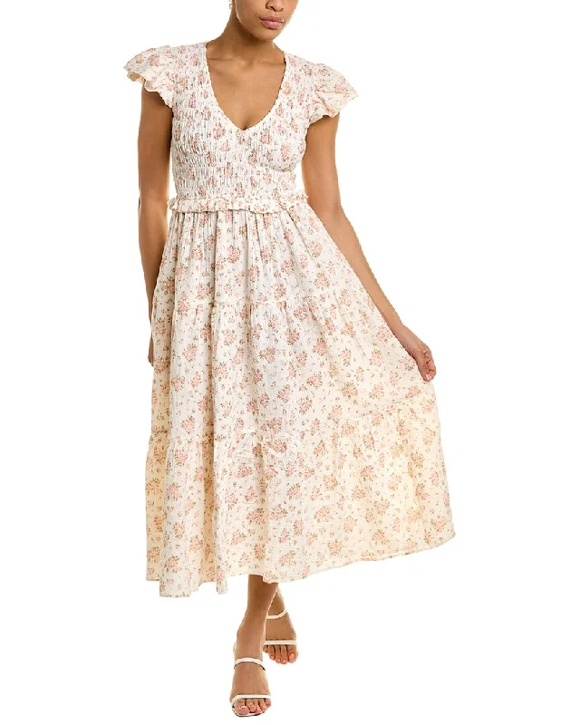 o.p.t Phoebe Midi Dress Elegant Floral Midi Dress