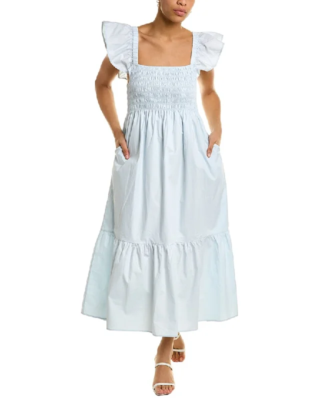 o.p.t Tuscany Midi Dress Stylish Off-Shoulder Ruffle Dress