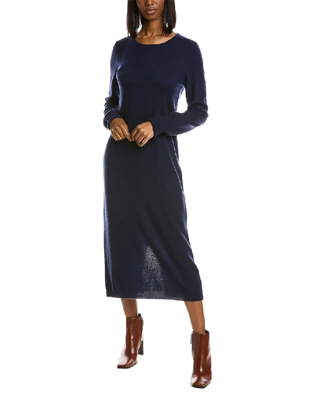 philosophy Bateau Neck Cashmere Midi Dress Comfortable Stretch Midi Dress