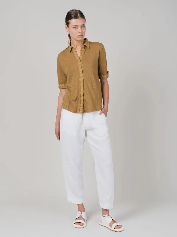 SHIRT Fashionable Button-Front Short Sleeve