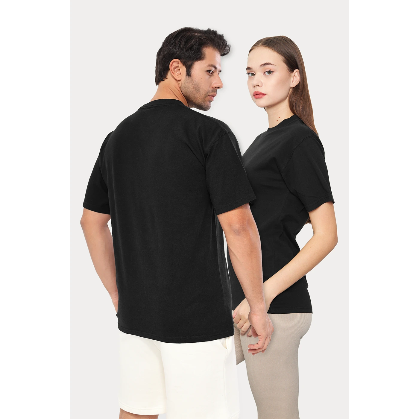 Black Oversized Short Sleeves Tshirt Modern Casual Short Sleeve