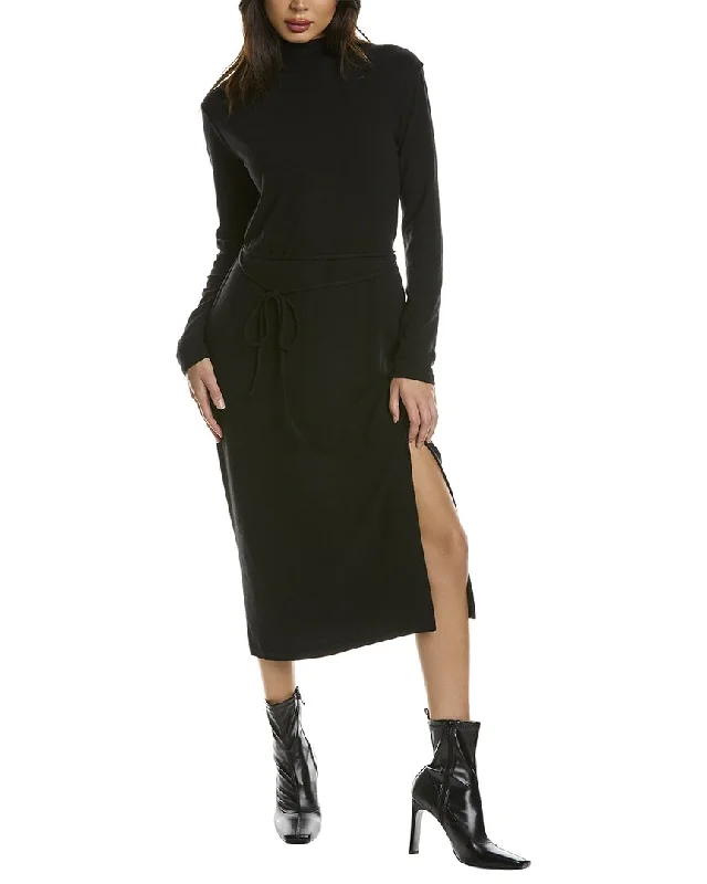 Vince Turtleneck Midi Dress Trendy A-Line Midi Dress