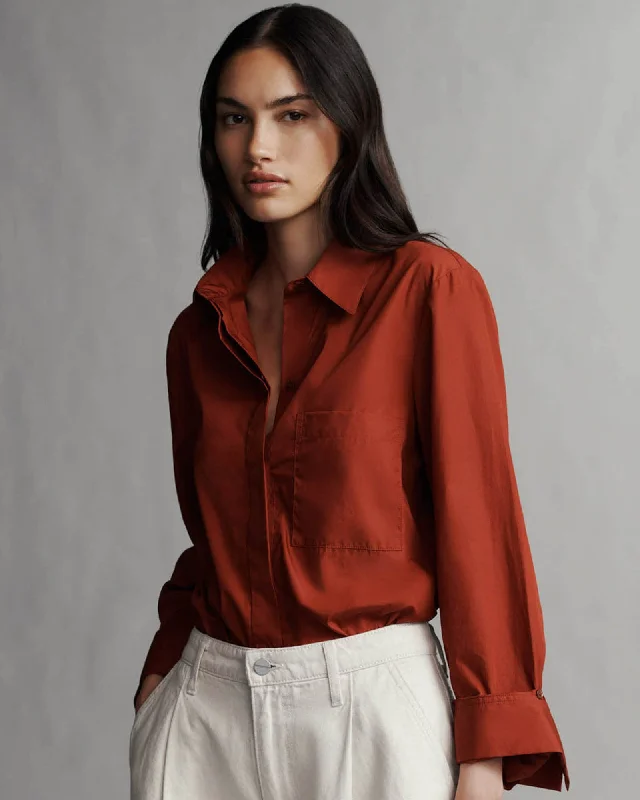 Boyfriend Shirt Fashionable Rounded Short Shirt