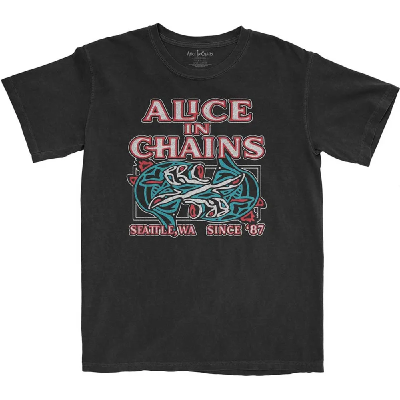 Alice In Chains | Official Band T-Shirt | Totem Fish Lace Blend Ribbed Blend Corduroy Blend