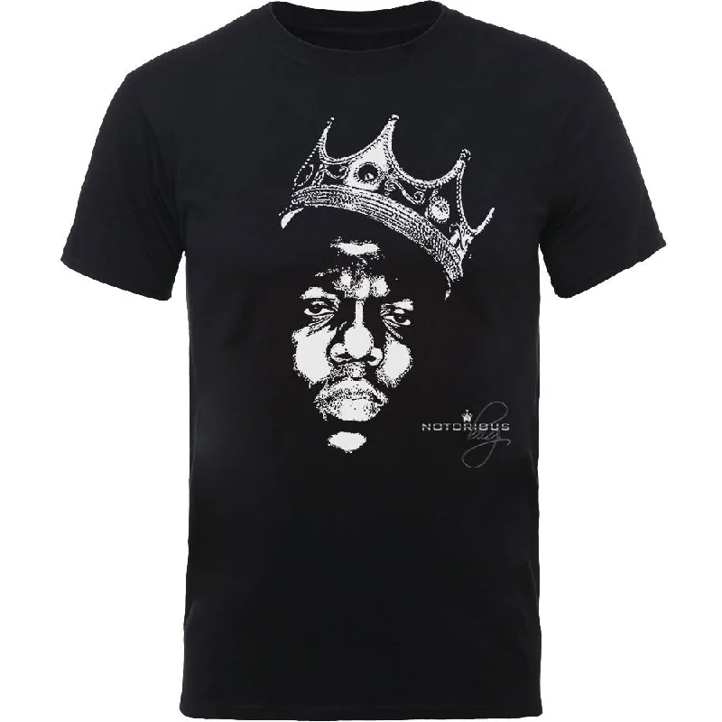 Biggie Smalls | Official T-Shirt | Crown Face Fleece Nylon Spandex