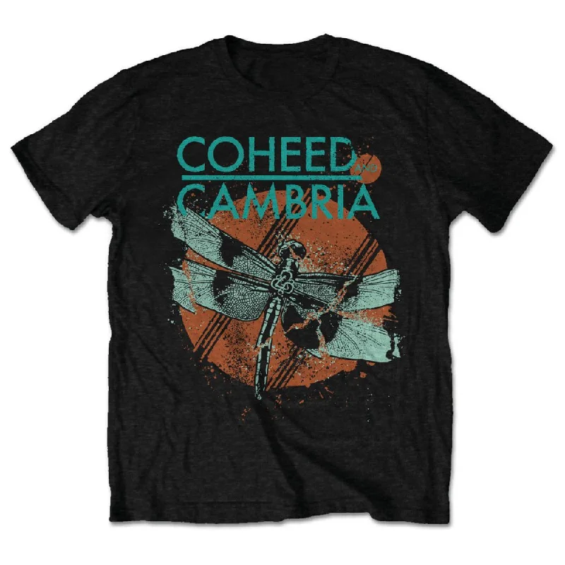 Coheed And Cambria | Official Band T-Shirt | Dragonfly Striped Floral Plaid