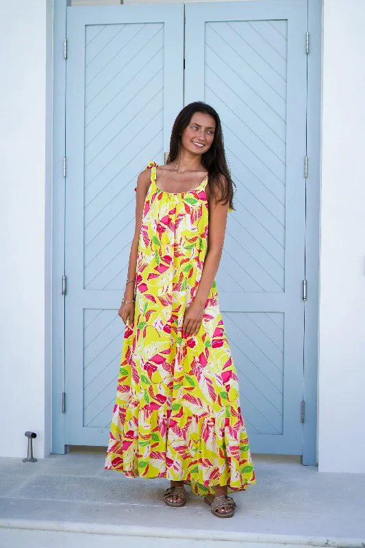 Delilah Maxi Dress - FINAL SALE Trendy Ruffled Maxi Dress