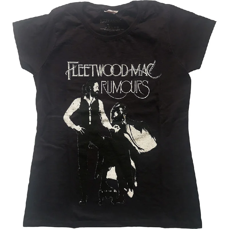 Fleetwood Mac | Official Ladies T-shirt | Rumours (black) Thin T-Shirt Open Front Quick Dry