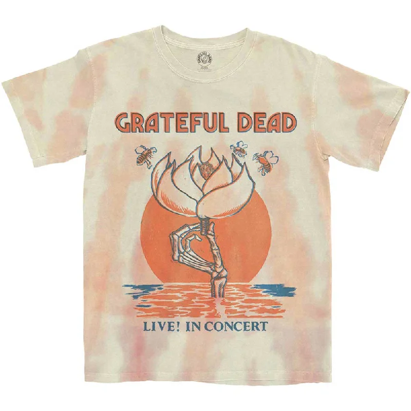 Grateful Dead | Official Band T-shirt | Sugar Magnolia (Dip-Dye) Embroidered Appliqued Beaded