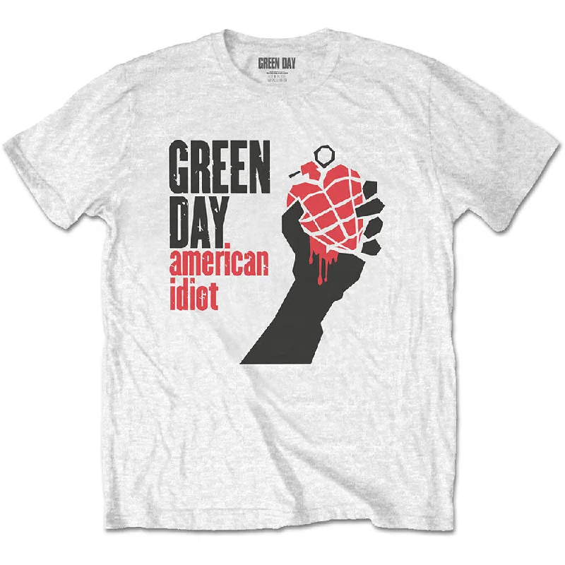 Green Day | Official Band T-Shirt | American Idiot Print Jacquard Patchwork