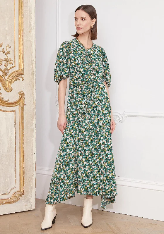 Jovonna Erve Floral Maxi Dress, Green Fashionable Sleeveless Maxi Dress