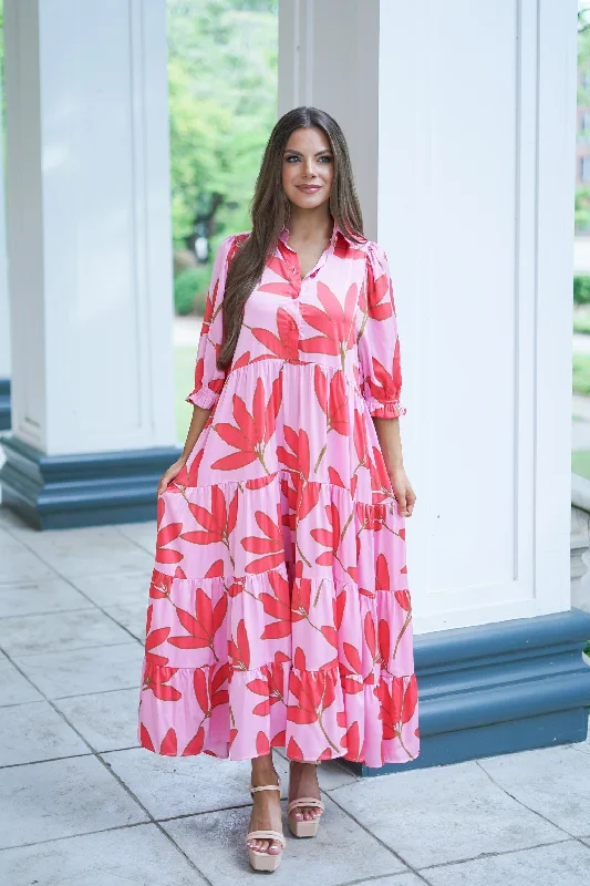 Kiki Maxi Dress Cozy Ruffle Sleeve Maxi Dress