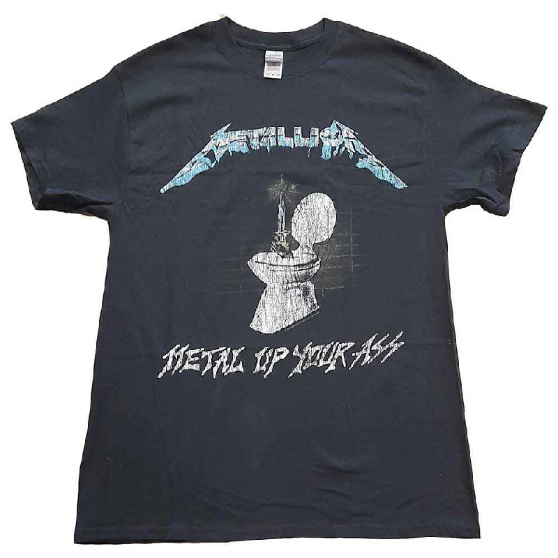 Metallica | Official Band T-shirt | Metal Up Your Ass (Back Print) Cashmere Blend Cotton Blend Poly Blend