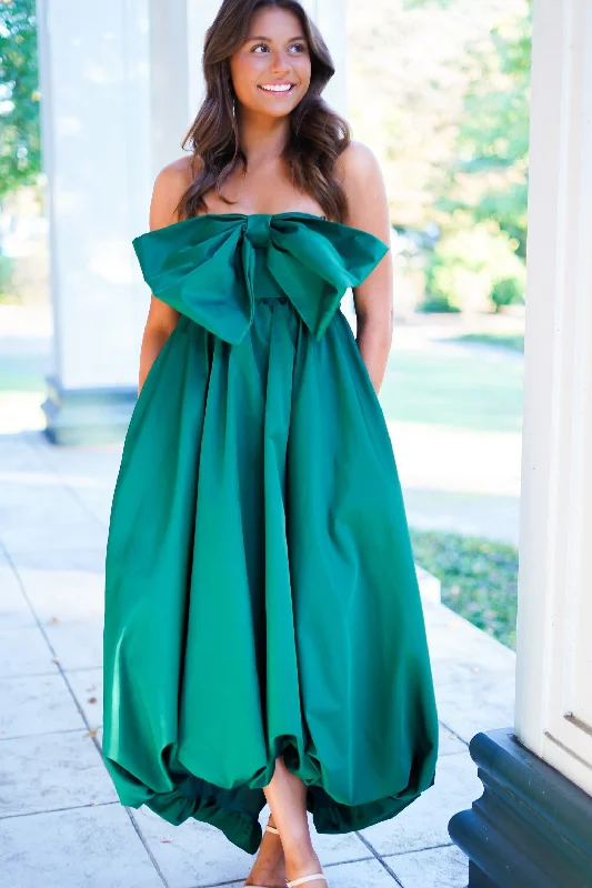 Palmer Maxi Dress - Emerald Comfortable Fit-and-Flare Maxi Dress