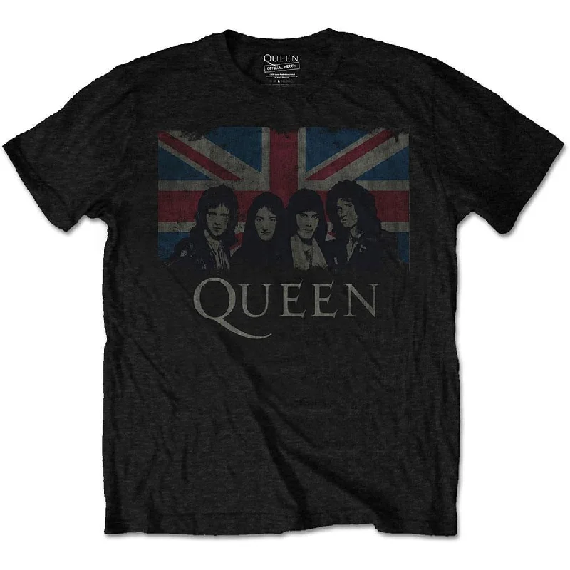 Queen Kids T-Shirt: Vintage Union Jack Wool Fabric Cashmere Fabric Tweed Fabric