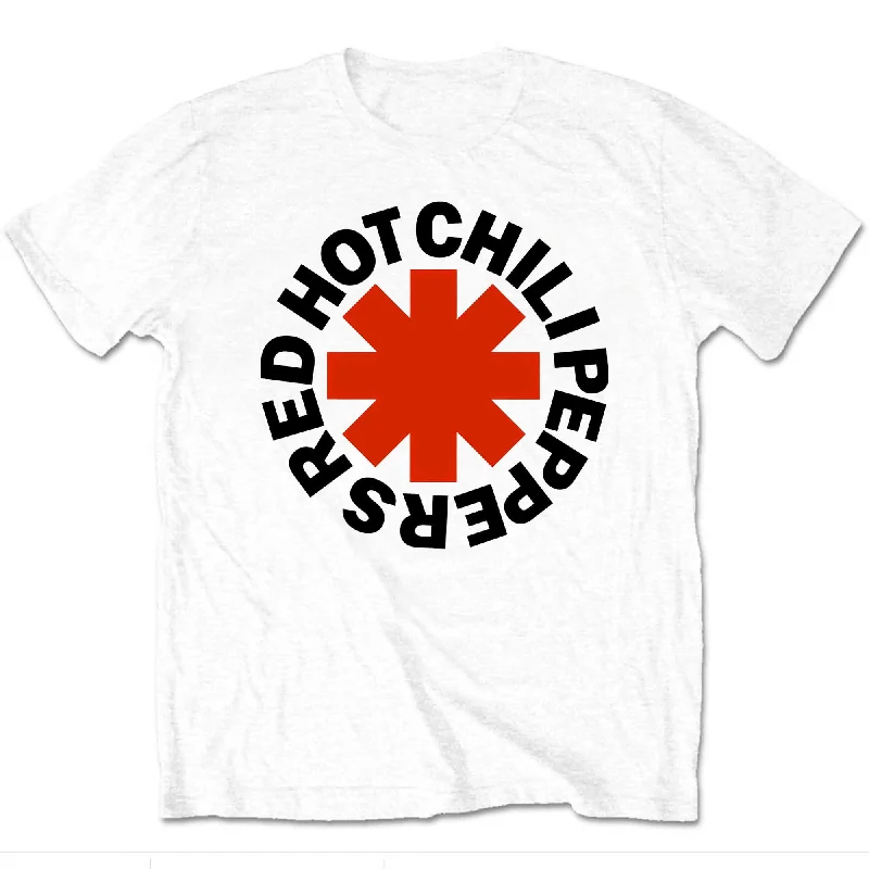 Red Hot Chili Peppers | Official Band T-shirt | Red Asterisk Solid Color Striped Floral