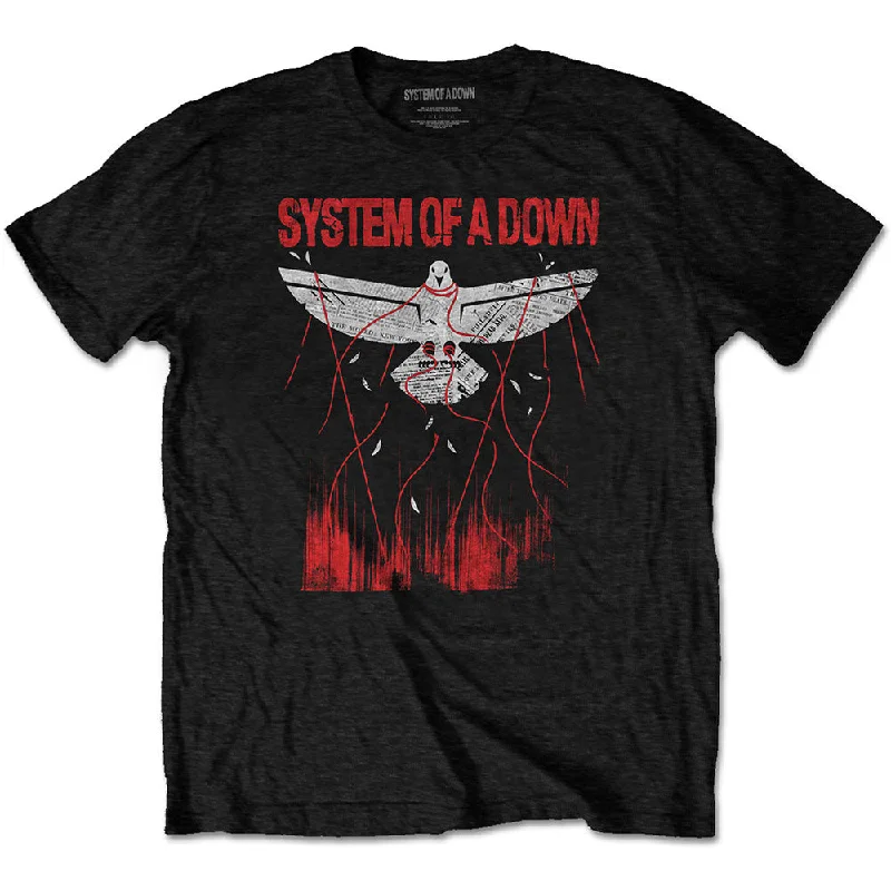 System Of A Down | Official Band T-Shirt | Dove Overcome Boxy Fit Fitted Loose