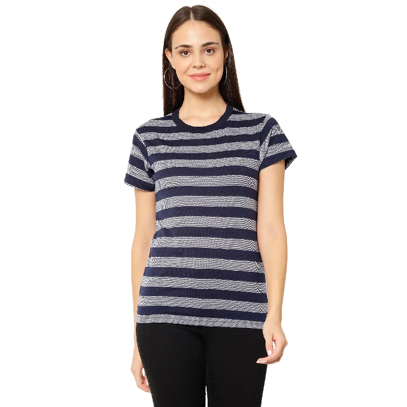 Vimal Jonney Dark Blue Color T-shirt For Women Elasticated Padded Insulated