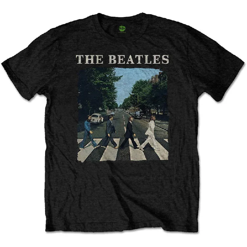 The Beatles Kids T-Shirt: Abbey Road & Logo Welt Pockets Slit Pockets Flap Pockets