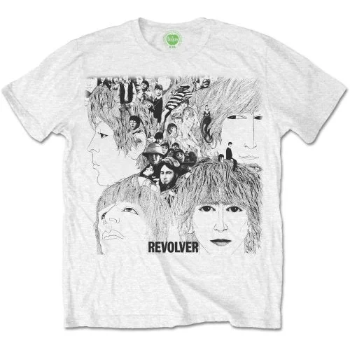 The Beatles | Official Band T-Shirt | Revolver Album Cover Spandex Blend Rayon Blend Denim Blend