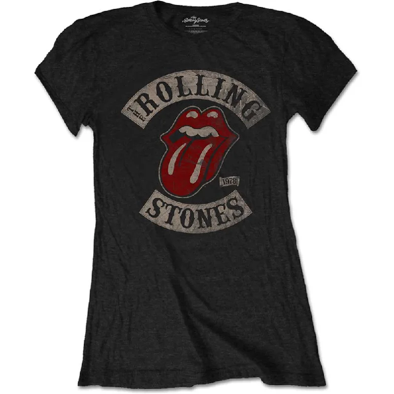 The Rolling Stones Ladies T-Shirt: Tour 1978 Handmade Hand-knitted Hand-woven