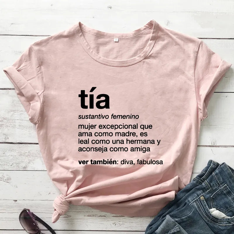 Tia Definition Spanish T-shirt Hooded Caped Shawl Collar