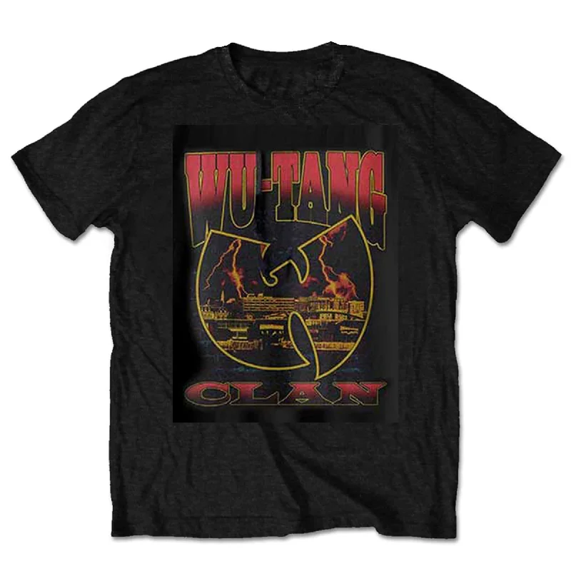 Wu-Tang Clan | Official Band T-shirt | Lightning Infill W Cotton Fabric Linen Fabric Terry Fabric