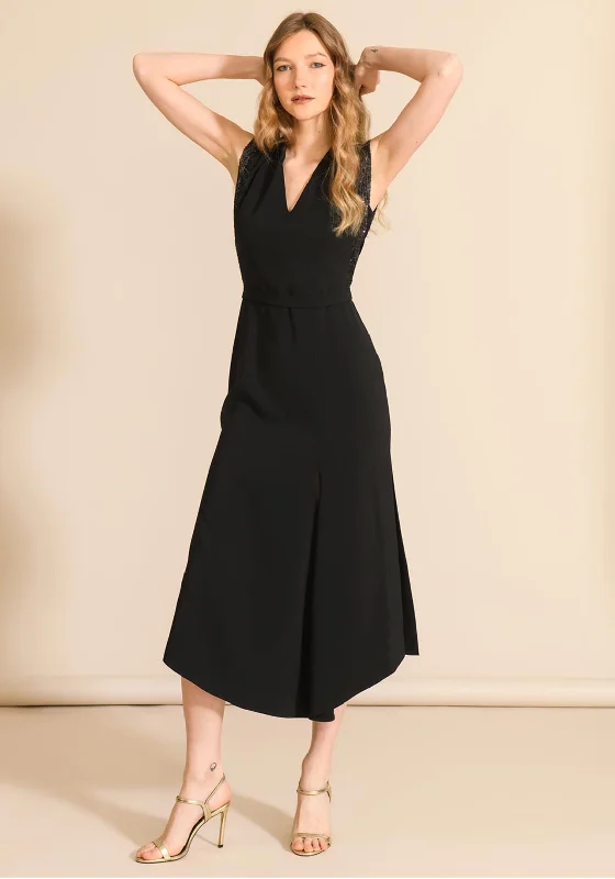 Caroline Kilkenny Cameron Maxi Dress, Black Chic Sleeveless Maxi Dress