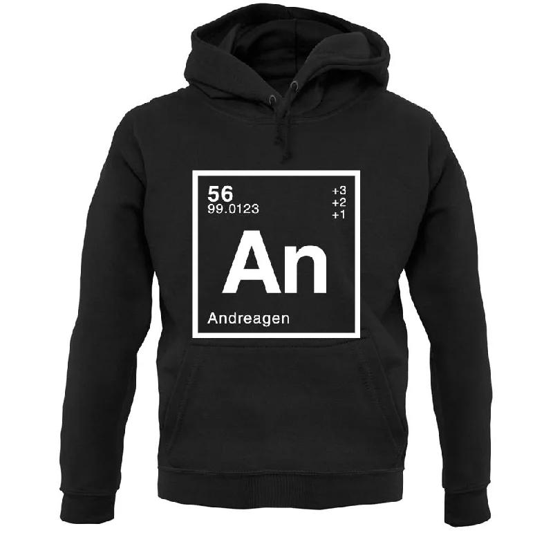 Andrea - Periodic Element Unisex Hoodie Hoodie with Turtle Neck Cozy Winter