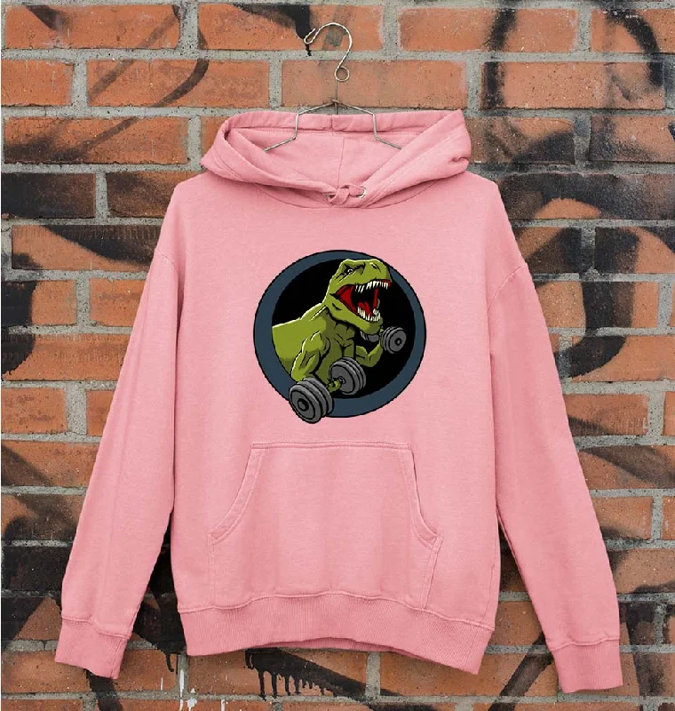 Angry T-Rex Gym Unisex Hoodie for Men/Women Hoodie with Applique Textured Unique