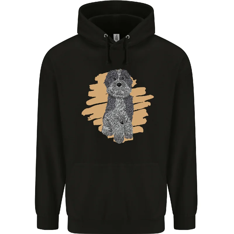 Aussie Doodle Mens 80% Cotton Hoodie Hoodie with Belted Waist Structured Tailored