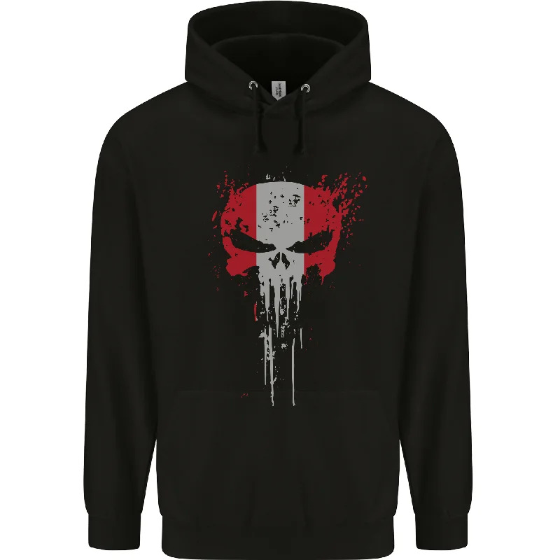 Austria Skull Gym Training Bodybuilding Mens 80% Cotton Hoodie Hoodie with Mesh Breathable Sporty