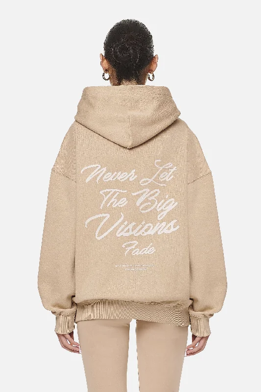 Berri Oversized Hoodie Washed Safari Sand Hoodie with Side Slits Relaxed Casual