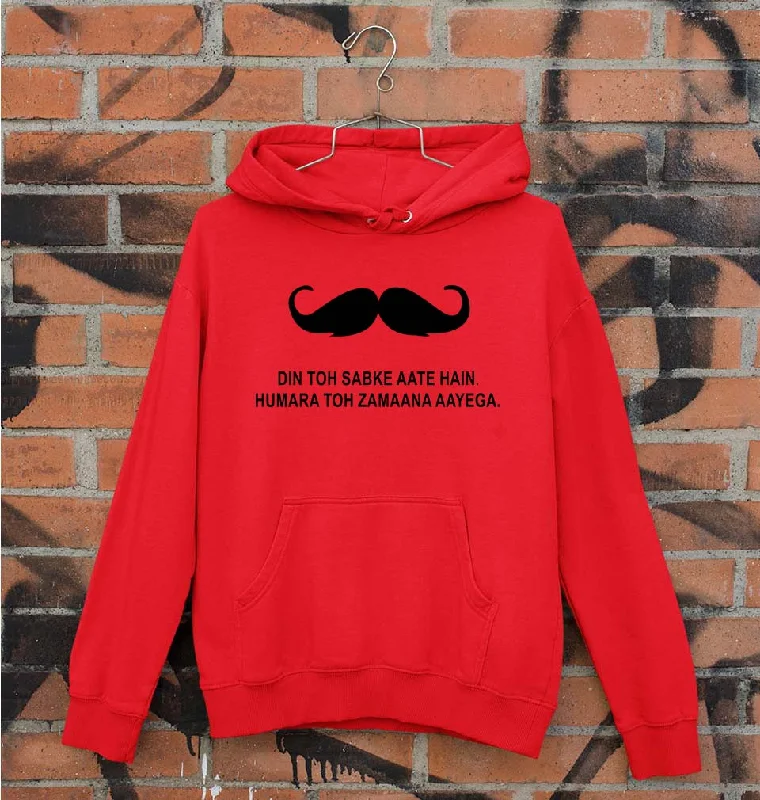 Mustache Unisex Hoodie for Men/Women Hoodie with Hem Ribbing Snug Secure