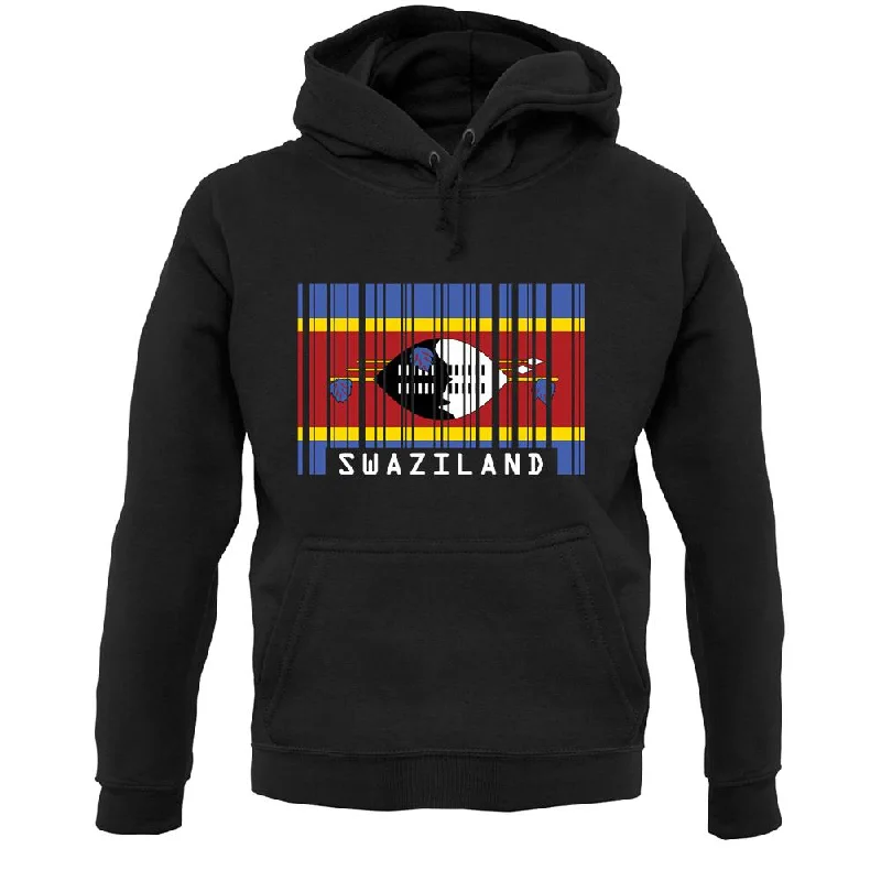 Swaziland Barcode Style Flag Unisex Hoodie Hoodie with Full-Zip Functional Layering