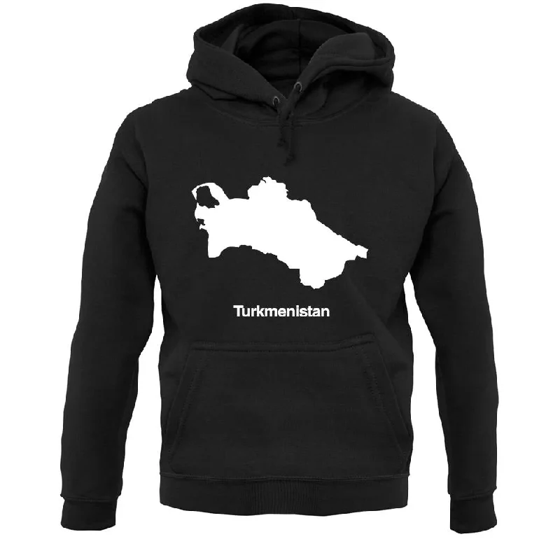 Turkmenistan Silhouette Unisex Hoodie Hoodie with Monochrome Minimalist Simple