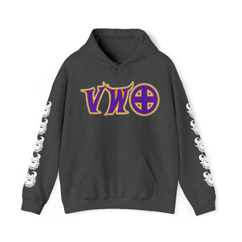 Unisex Heavy Blend™ Hooded Sweatshirt - V-W-O + Game Day Helmet (Sleeves) Hoodie Dress Longline Feminine