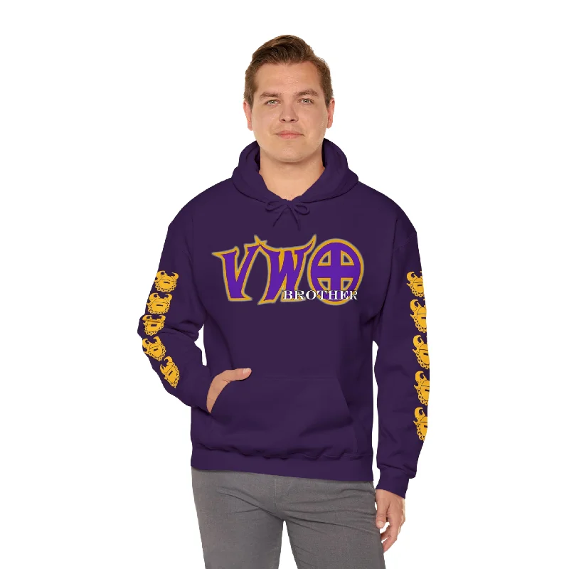 Unisex Heavy Blend™ Hooded Sweatshirt - VWO Brother + Game Day Helmet (Sleeves) Hoodie Sweatshirt Pullover