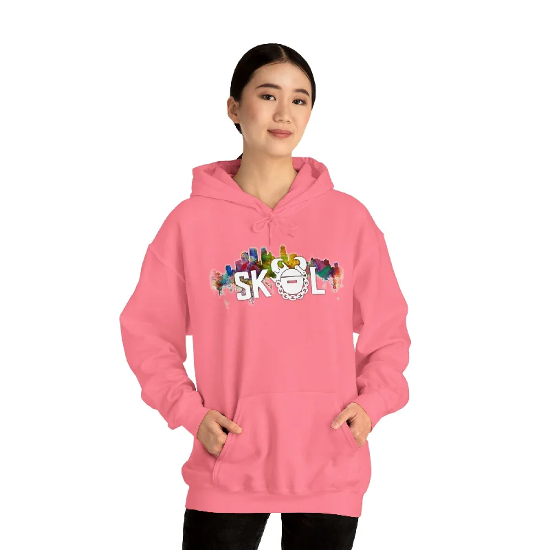 Unisex Heavy Blend™ Hoodie - Skyline Hoodie with Hem Detail Decorative Unique