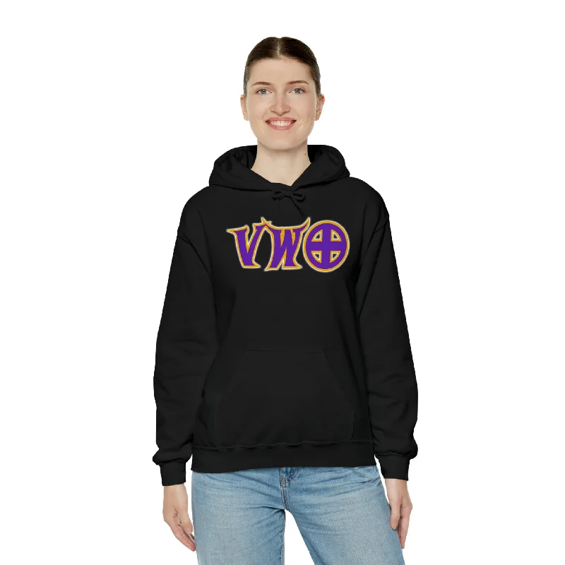 Unisex Heavy Blend™ Hoodie - V-W-O Hoodie with High Neck Warm Protective