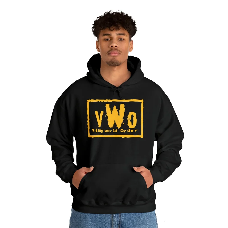 Unisex Heavy Blend™ Hoodie - VWO (Framed) Hoodie with Hidden Zipper Minimalist Clean