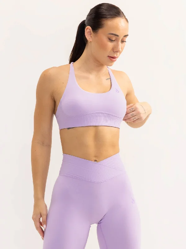 Activate Scoop Neck Sports Bra - Lavender Sports Support Bra