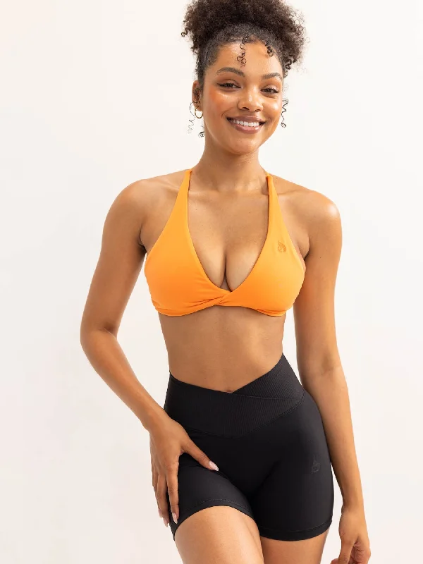 Activate Twist Sports Bra - Tangerine Elegant Lace Bralette