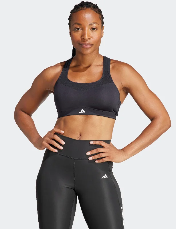 TLRD Impact Training High-Support Bra - Black Smooth Stretch Bra