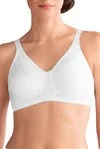 Amoena Nancy Non-Wired Bra - White #44480 Floral Lace Bra